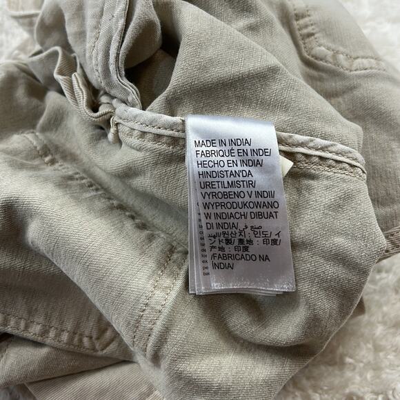 Calvin Klein khaki shortalls denim overall shorts, size small - Picture 10 of 13